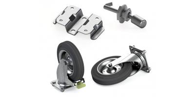 Castors/drain plugs/hinge bars & brackets/locks & keys/danish handles